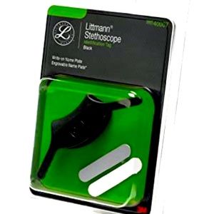 3M Littmann 40007 Stethoscope Identification Tag, Black